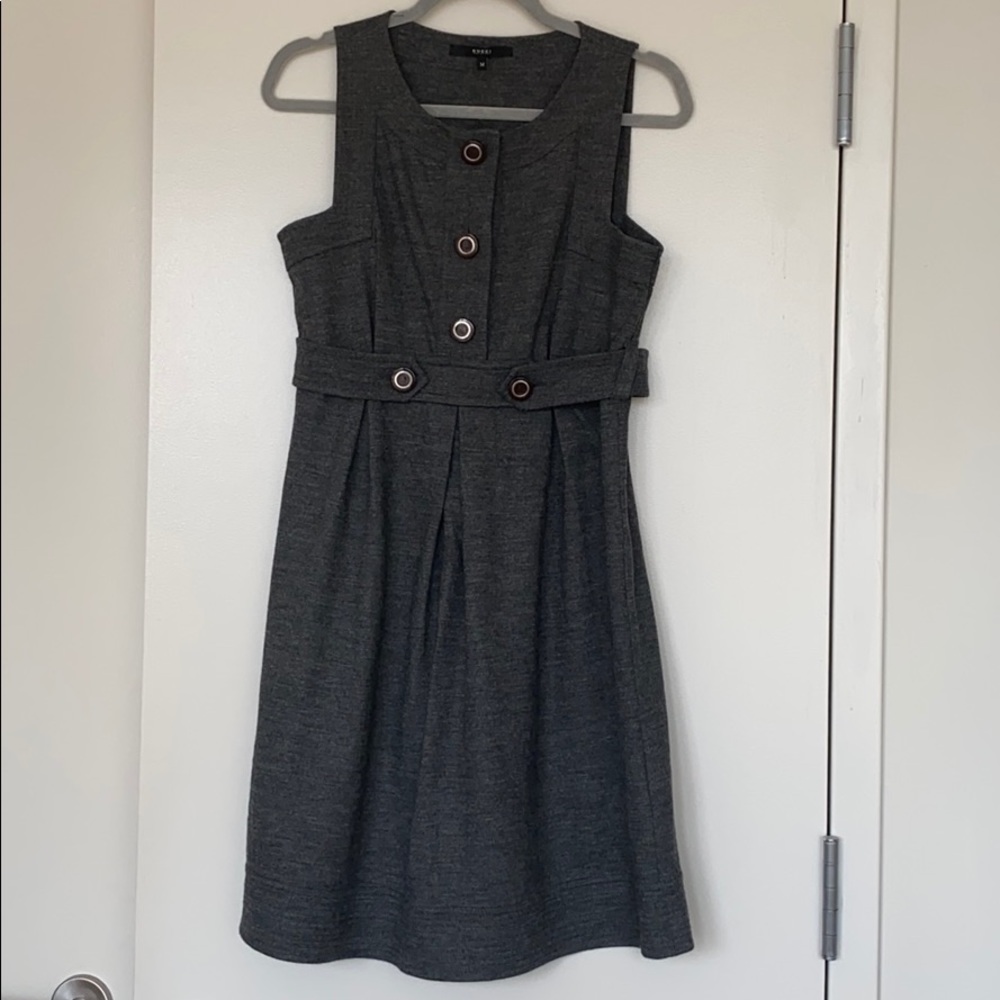 Gucci Gray Wool Sleeveless Dress